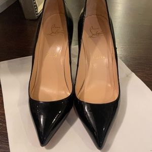 Christian Louboutin Pointy Toe Patent Leather Pumps